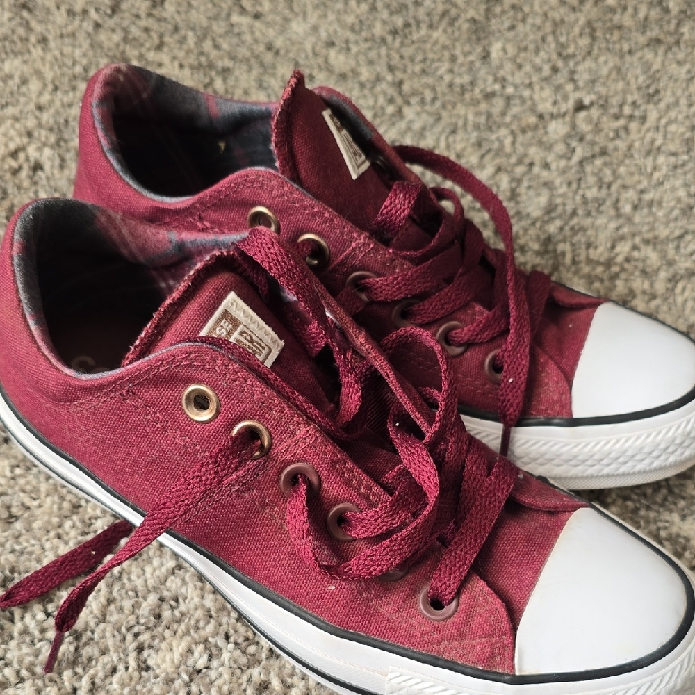 Converse Maroon Canvas Sneakers